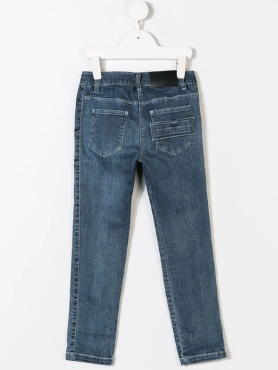 Givenchy Star Patch Skinny Jeans In Blue