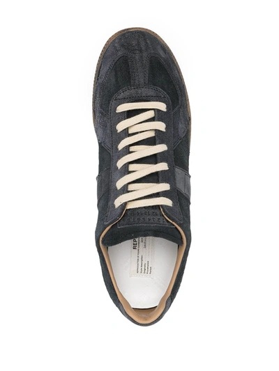 Shop Maison Margiela Replica Distressed Sneakers In Grey