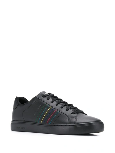 Shop Ps By Paul Smith Striped Sneakers In Black
