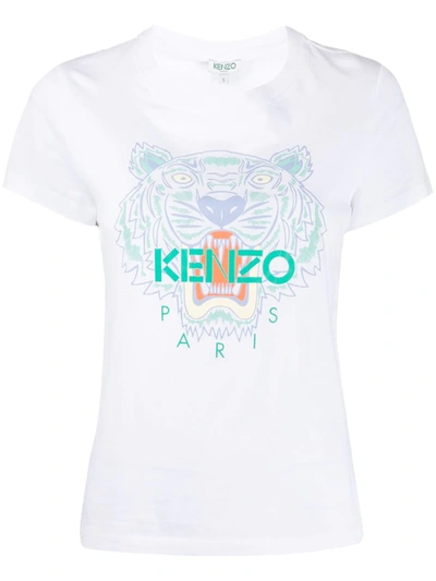 Shop Kenzo Tiger Print T-shirt In White