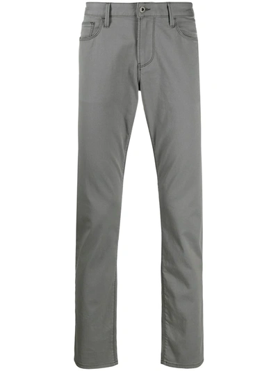 Shop Emporio Armani Slim-fit J06 Jeans In Grey