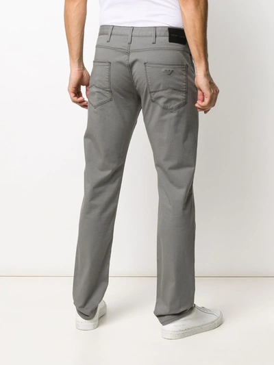Shop Emporio Armani Slim-fit J06 Jeans In Grey