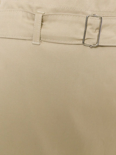 Pre-owned Romeo Gigli Vintage Belted A-line Skirt In Neutrals