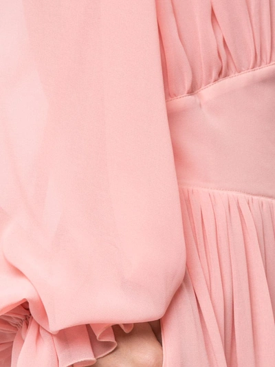 Shop Karen Walker Lily Tiered Mini Dress In Pink