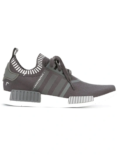 Shop Adidas Originals Nmd_r1 Primeknit Sneakers In Grey