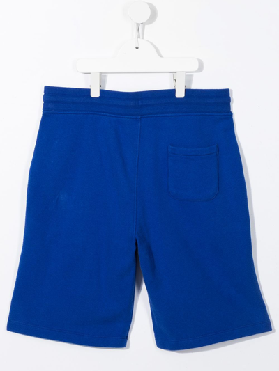 Shop Hackett Logo-printed Shorts In 蓝色