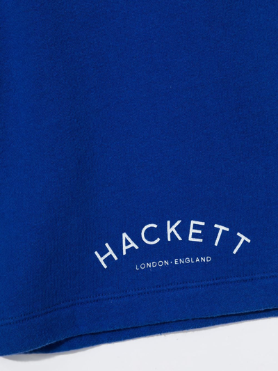 Hackett Logo-printed Shorts In 蓝色