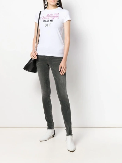 Shop Philipp Plein Skinny Fit Jeggings In Grey