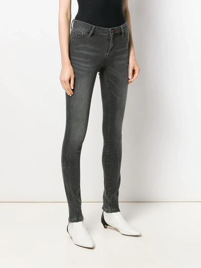 Shop Philipp Plein Skinny Fit Jeggings In Grey