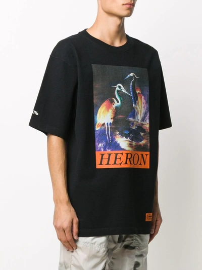 Shop Heron Preston Graphic Print Cotton T-shirt In Black