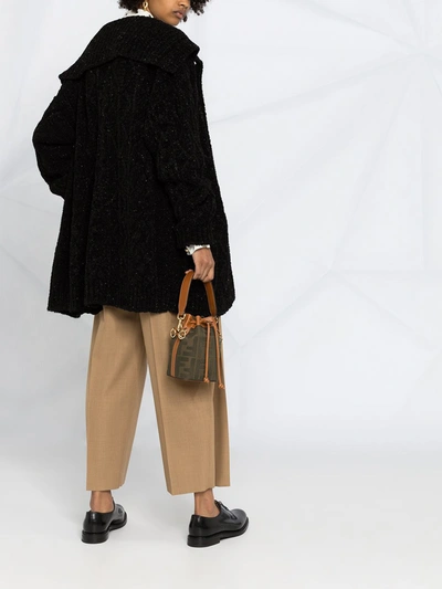 Shop Dolce & Gabbana Spread-collar Cardigan Coat In Black