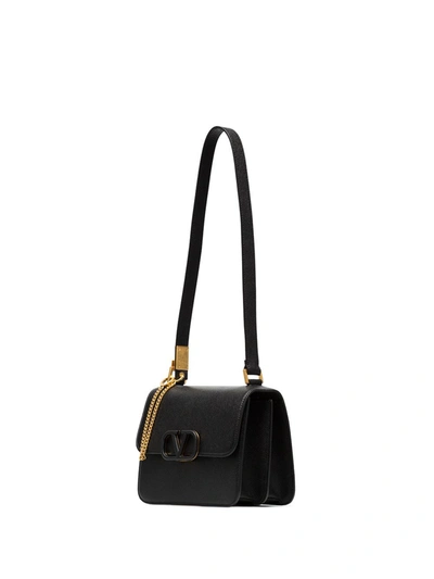 Shop Valentino Medium Vsling Shoulder Bag In Black