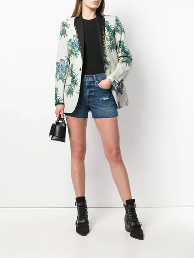 Shop R13 Tropical Pattern Blazer In Neutrals