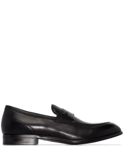 Shop Ermenegildo Zegna Slip-on Penny Loafers In Black