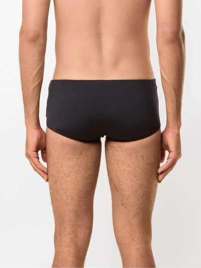 Shop Amir Slama Color Block Trunks In Black