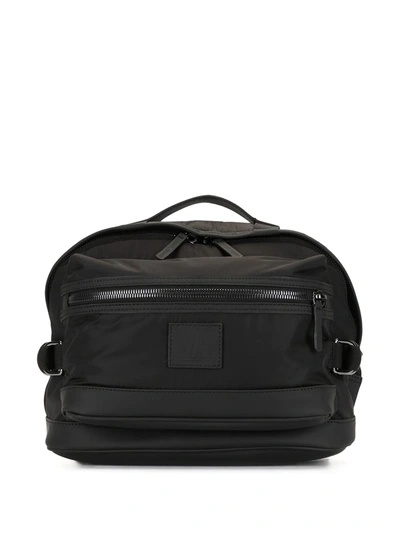 Shop Emporio Armani Logo-patch Zipped Backpack In Black