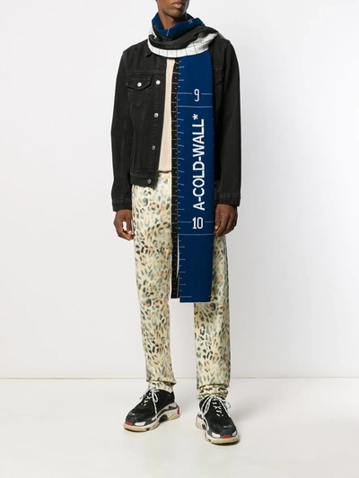 A-cold-wall* Geometric Print Scarf In Black