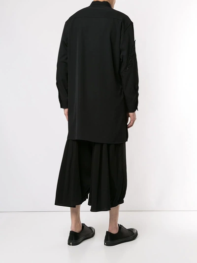 Shop Yohji Yamamoto Bottom Zip Detachable Shirt In Black