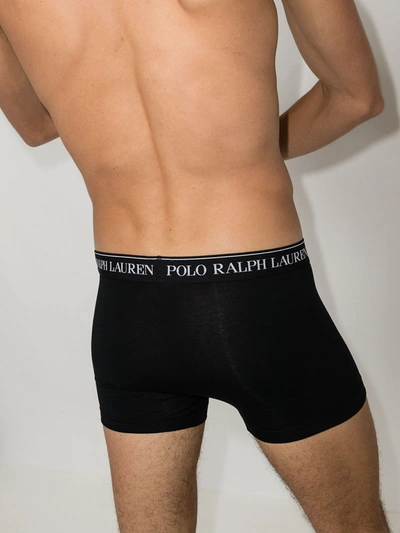 Shop Polo Ralph Lauren Three-pack Logo Print Boxers In Black