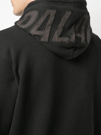 Shop Palace Lique Zip-up Hoodie In Black