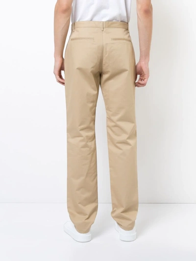 Shop Apc Classic Straight Chinos In Neutrals