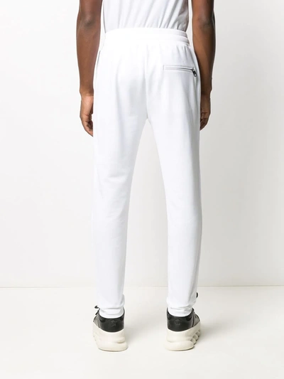 Shop Dolce & Gabbana Logo Patch Track Pants In White
