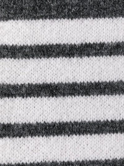 Thom Browne Cashmere Knit 4-bar Tie In Grey