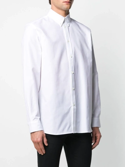 Shop Givenchy Logo Print Oxford Shirt In White