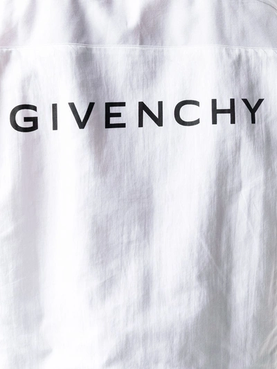 Shop Givenchy Logo Print Oxford Shirt In White
