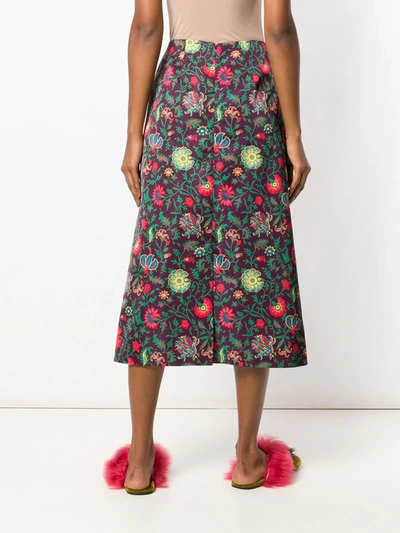 Shop La Doublej Jacquard Pencil Skirt In Pink