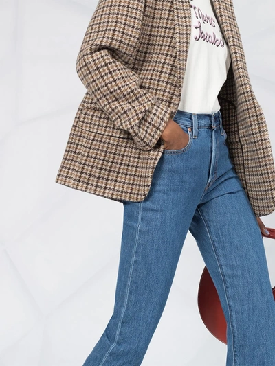 Levi's 501 Original Cropped Jeans In Charleston Fun In Blue