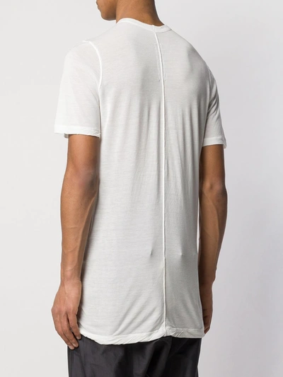 RICK OWENS MID-LENGTH T-SHIRT - 白色