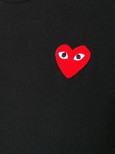 Shop Comme Des Garçons Play Heart Logo T-shirt In Black