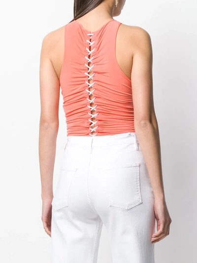 Ben Taverniti Unravel Project Cross-lace Body In Orange
