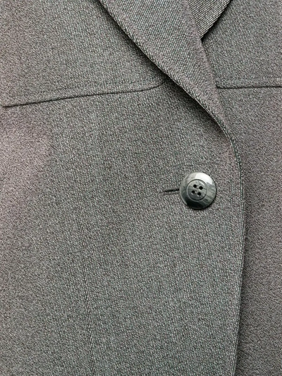 Pre-owned Saint Laurent 1980's Straight Tailored Blazer In Grey