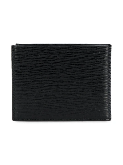 Ferragamo Double Gancio Foldover Wallet In Black