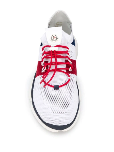 Shop Moncler Mesh Detail Low-top Sneakers In White