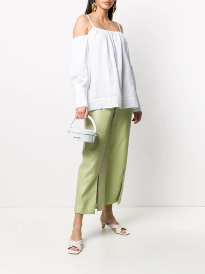 Shop Erika Cavallini Off The Shoulder Cotton Top In White