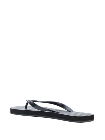 Dsquared2 Black Icon Splash Flip Flops In Black
