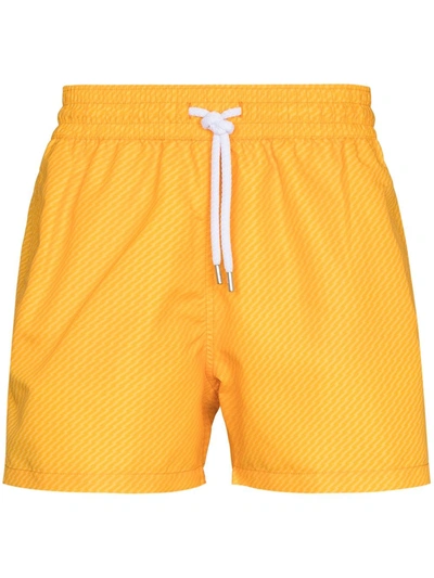 Shop Frescobol Carioca Pepe Drawstring Swim Shorts In Orange