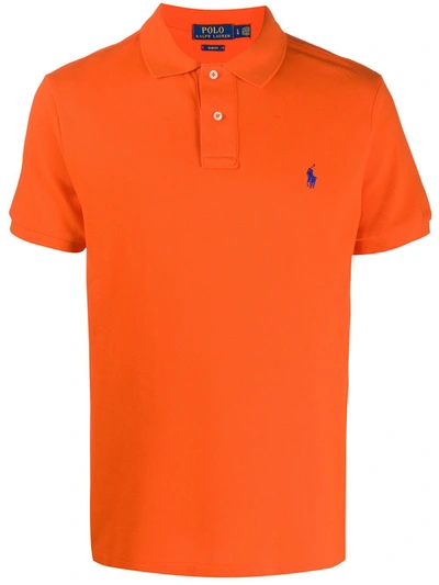 Shop Polo Ralph Lauren Short Sleeve Polo Shirt In Orange