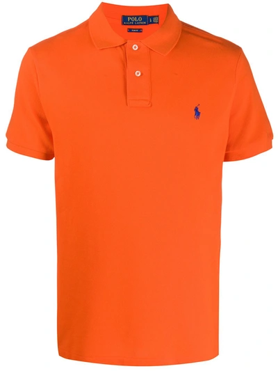 Polo Ralph Lauren T-shirt Collared Short Sleeves In Orange