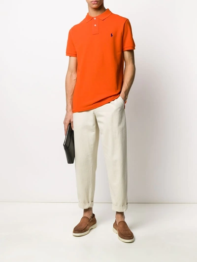 Polo Ralph Lauren T-shirt Collared Short Sleeves In Orange