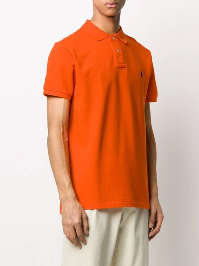 Polo Ralph Lauren T-shirt Collared Short Sleeves In Orange