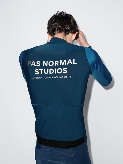 Shop Pas Normal Studios Control Heavy Cycling Jersey In Blue
