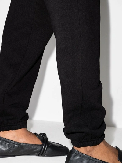 Shop Les Tien Tapered Cotton Track Pants In Black