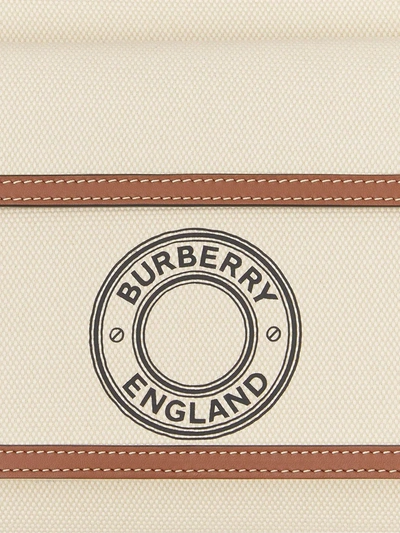 Shop Burberry Mini Logo Print Pocket Bag In Neutrals