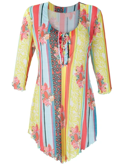Shop Amir Slama Printed Dress In Multicolour