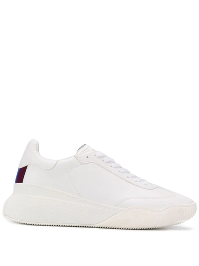 Shop Stella Mccartney Stripe Detail Low-top Sneakers In White