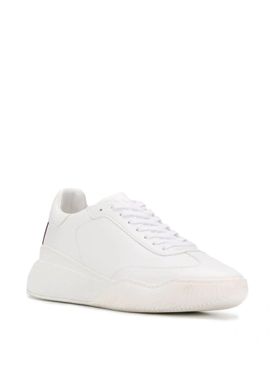 Shop Stella Mccartney Stripe Detail Low-top Sneakers In White